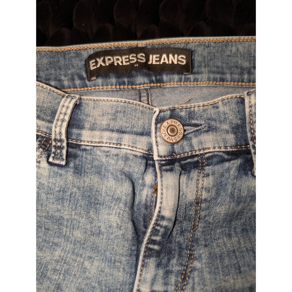Womens Express Jeans Mia Mid Rise Skinny Jeans Acid Wash Size 8 Slim - Picture 3 of 9